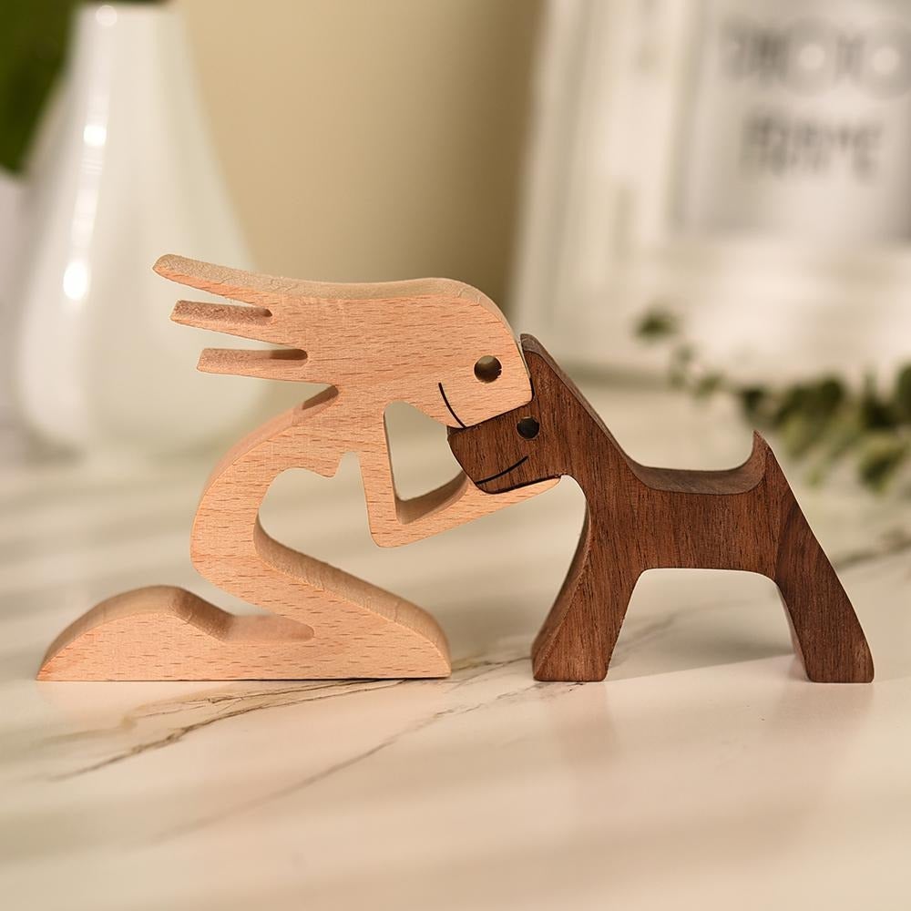 WoodBuddy™ | Houten Bild von Männern und Hunden