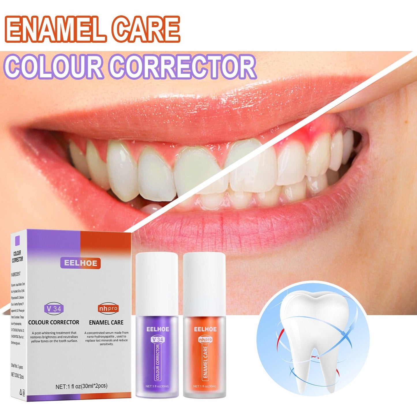 Purple & Orange Toothpaste and Repair Kit