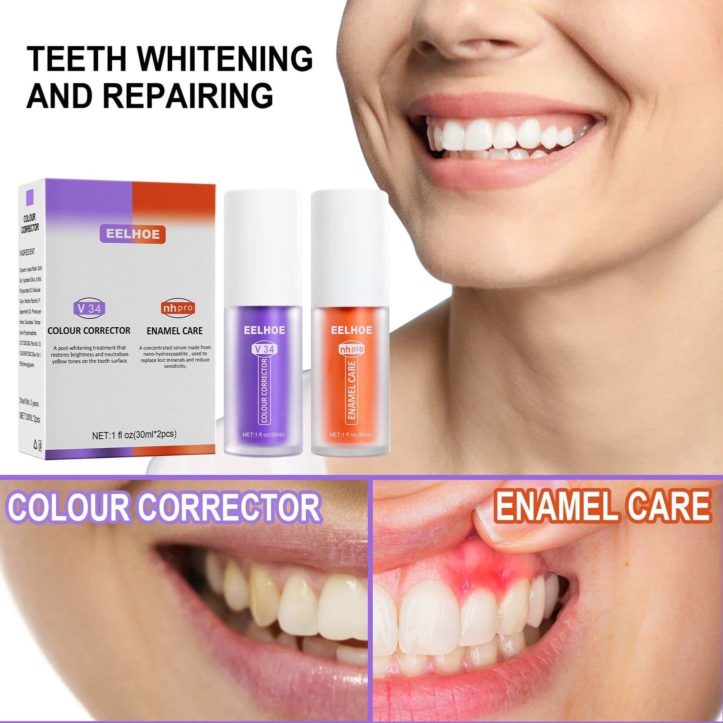 Purple & Orange Toothpaste and Repair Kit